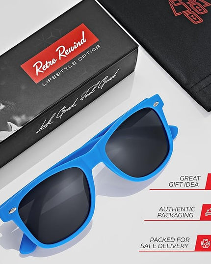 Retro Rewind Polarized Sunglasses for Men and Women - UV Protection Classic Sun Glasses