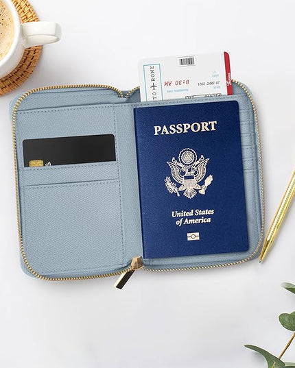 Beautiful Passport Holder for Travel with Wristlet Strap - All-in-One Wallet for Women with Card Slots and Tassel Keychain - Perfect Case to Keep Your Travel Documents Organized & Safe