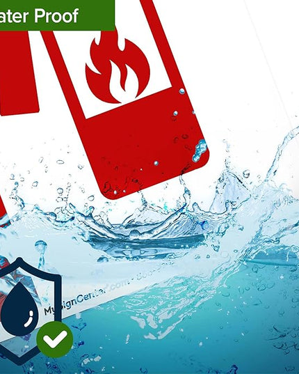 Fire Extinguisher Graphic Sign, 10x7 Inches, 55 mil thick HDPS (high density polystyrene), Made in USA by My Sign Center