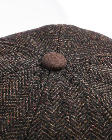 BOTVELA Wool Baseball Cap for Men Adjustable Unstructured Tweed Hat