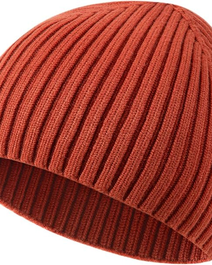 choshion Wool Knit Fisherman Beanie Hat for Men Women,Cuffless Warm Short Cuff Beanies Toboggan Ski Hats Winter Skull Cap