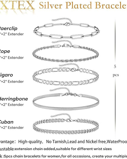 Gold Bracelets Set for Women Stack, Dainty Thick Bracelets Stack for Women Trendy, Simple Thin Gold Plated Cuff Stackable Bracelets With Beaded Cuban Paperclip Snake Rope Bangle Hand Chain Jewelry Gifts for Women Non Tainish