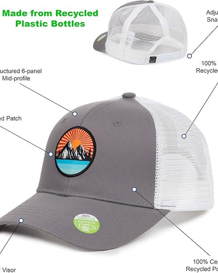 Ecofera Men's Eco-Friendly Snapback Trucker Hat Baseball Cap