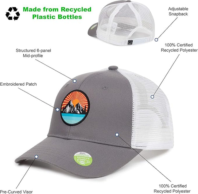 Ecofera Men's Eco-Friendly Snapback Trucker Hat Baseball Cap