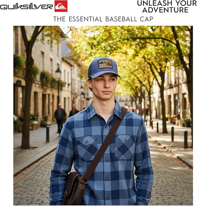 Quiksilver Men's Premium Cotton Adjustable Snap Back Logo Baseball Cap
