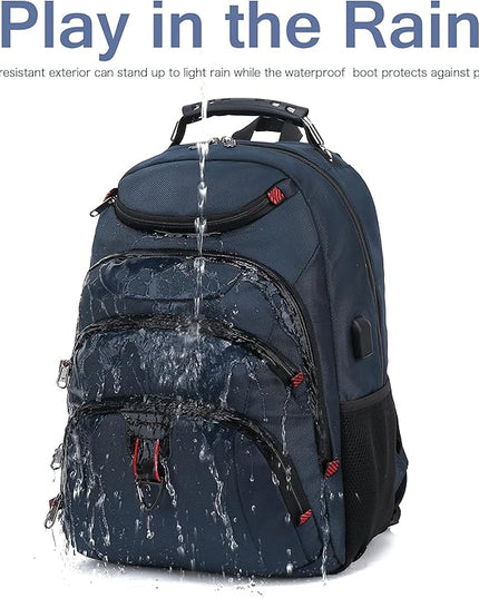Boavan Laptop Backpack for men, 15.6 inch Laptop Bag with USB Port, Waterproof Travel Work Backpack Purse, Anti-Theft Teacher Nurse Doctor Casual Bookbags Office Business backpack，Classic Navy