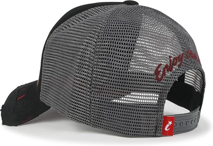 ililily Premium Road Trip Vintage Distressed Snapback Trucker Hat Baseball Cap