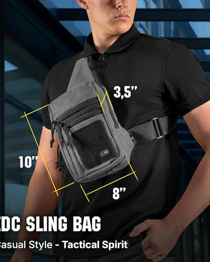 M-Tac CCW Sling Bag for Men & Women - EDC Shoulder Bag Tactical - Crossbody Concealed Carry Bag - Mens Chest Pack