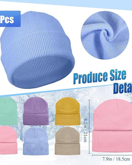 Hillban Winter Beanie Hat Gloves Set with Warm Socks Bulk, Homeless Knitted Beanie Cap Thick Thermal Winter Gloves Socks Pack