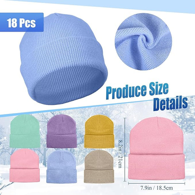 Hillban Winter Beanie Hat Gloves Set with Warm Socks Bulk, Homeless Knitted Beanie Cap Thick Thermal Winter Gloves Socks Pack