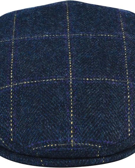 VOBOOM Men's Herringbone Flat Ivy Newsboy Hat Wool Blend Gatsby Cabbie Cap