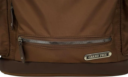 Grand Prix Deluxe Equestrian Backpack, Water-Repellent Riding Gear Bag with Boot Compartment and Organizer Pockets, Brown