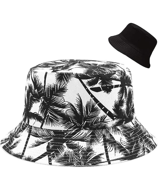 Malaxlx Unisex Bucket Hat Beach Sun Hat Aesthetic Fishing Hat for Men Women Teens, Reversible Double-Side-Wear