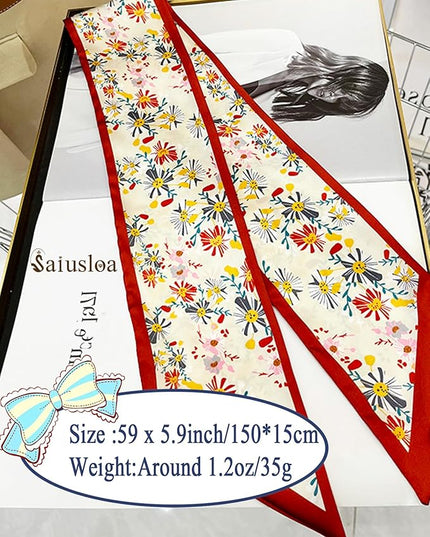 Purse Scarf For Handbags Head Scarves For Women's Hair Bags Scarfs Long Skinny Scarves Fashion Silky