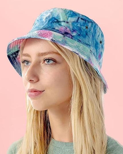 The Hat Depot Bucket Hat - Unisex 100% Cotton & Denim UPF 50 Packable Summer Travel Beach Sun Hat