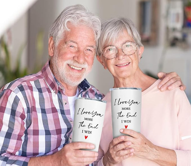 Valentines Day Anniversary Wedding Gifts for Women/Men Tumbler 20oz, Anniversary Wedding Gift for Couple, Gift for Girlfriend Wife, Wife Boyfriend Husband Birthday Gift Ideas, I Love You Gift