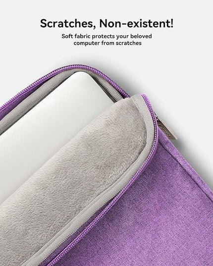 Voova Laptop Bag 15.6 Inch, Waterproof Computer Sleeve Carrying Case with Shoulder Straps & Handle Compatible with Macbook Air 15 M2/M3/M4, MacBook Pro 15/16, 15-16 Inch Hp Dell Lenovo Asus, Lavender
