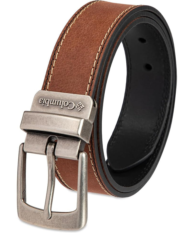 Columbia Men's 2-in-1 Reversible Casual Leather Belt for Versatile Everyday Style