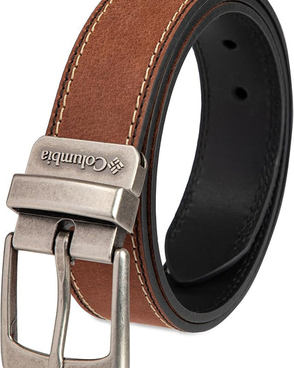 Columbia Men's 2-in-1 Reversible Casual Leather Belt for Versatile Everyday Style