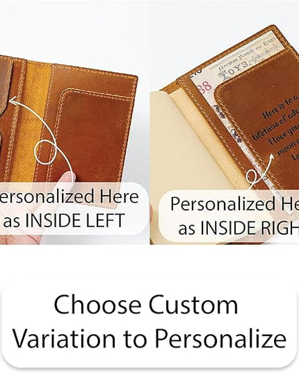 HIFA Leather Passport Holder, Handmade Passport Cover with Card and Ticket Slot - Genuine Leather, Elegant Design, Easy Access - Passport Case, Passport Wallet, Passport Holder