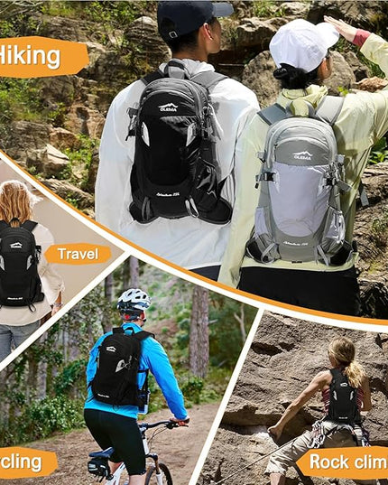 OLEMA Hiking Backpack, 25L Lightweight Travel Backpacks,Camping Daypack for Outdoor Sports,Lightweight Travel Camping Backpack for Men Women
