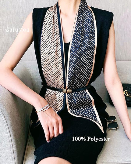 Purse Scarf For Handbags Head Scarves For Women's Hair Bags Scarfs Long Skinny Scarves Fashion Silky