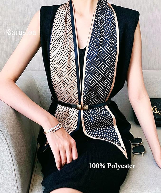 Purse Scarf For Handbags Head Scarves For Women's Hair Bags Scarfs Long Skinny Scarves Fashion Silky
