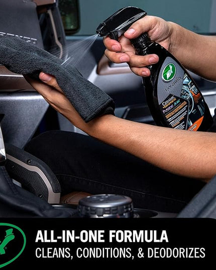 Turtle Wax Hybrid Solutions Inside Job, All Purpose Ceramic Interior Car Cleaner and Protectant, Cleans, Deodorizes and Protects Leather Car Seats, Vinyl, Rubber, and Plastic, 16 fl oz (Pack of 2)