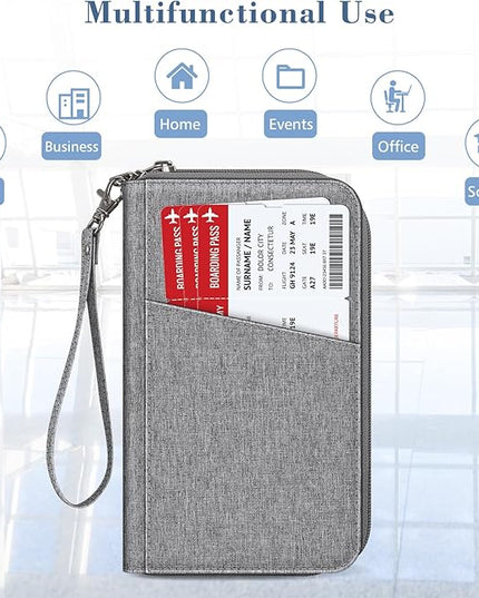 Fintie Family Passport Holder Wallet, RFID Blocking Travel Document Organizer Clutch Bag Credit Cards Case Cover for Women Men