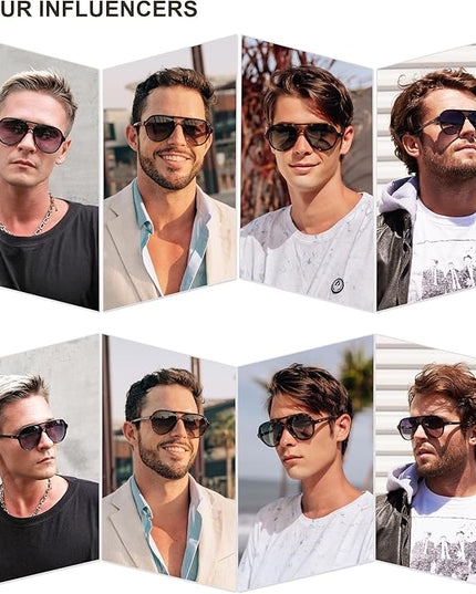 SOJOS Classic Polarized Aviator Sunglasses for Women Men, Retro Trendy Aviators Shades SJ2201