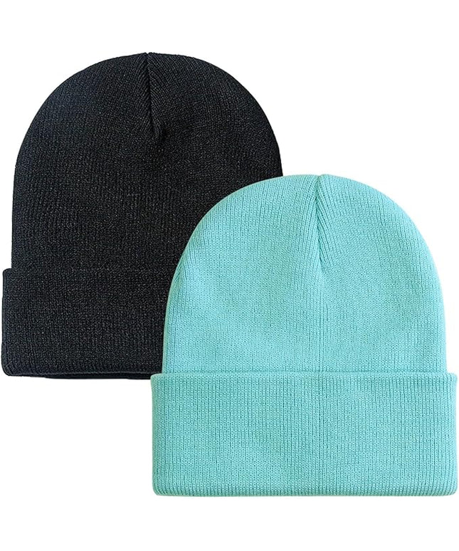 ZOORON 1&2 Pack Beanie for Men Women Slouchy Beanie Hats Winter Knit Caps Soft Ski Hat Unisex