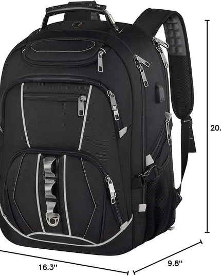 18.4 inch Gaming Laptop Backpacks with USB Charging Port, Big Capacity TSA Friendly RFID Anti Theft Pocket College Heavy Duty Computer Work bag for Men