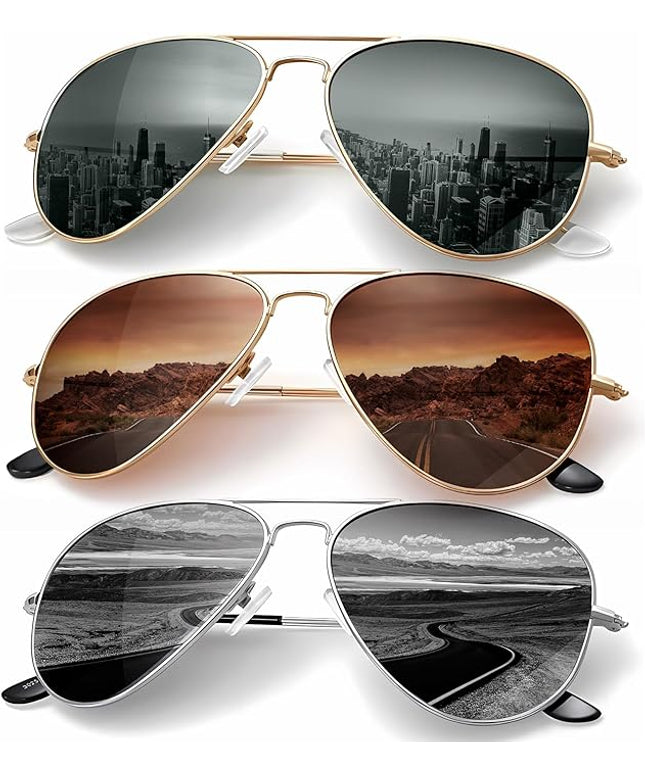 KALIYADI Classic Aviator Sunglasses for Men Women Driving Sun glasses Polarized Lens UV Blocking