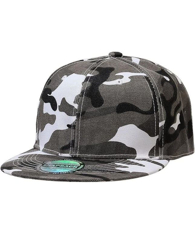 Classic Snapback Hat Cap Hip Hop Style Flat Bill Blank Solid Color Adjustable Size