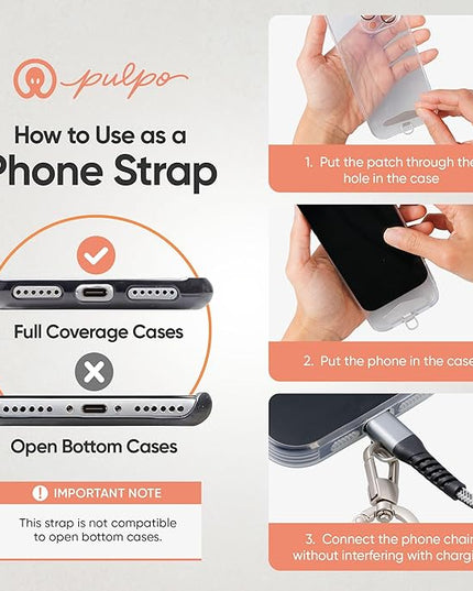 Pulpo 2 in 1 Anti Theft Phone Lanyard and Wrist Strap for iPhone and Android, Adjustable Cell Phone Leash and Universal Tether, Hands Free Strap for Travel Running and Everyday Use, Green & Orange