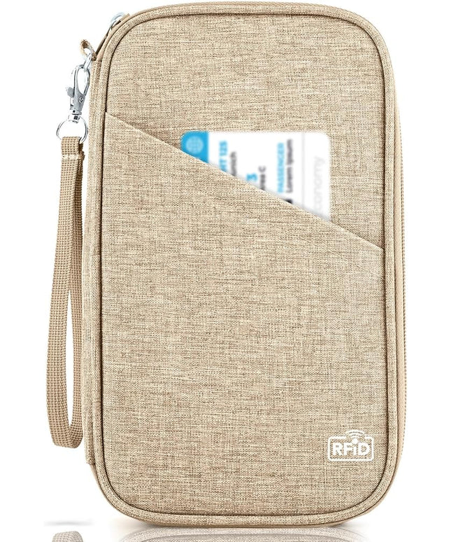 Passport Holder Family, Women Rfid Blocking Passport Wallet, Travel Essentials Premium Wallets, Waterproof Passport Holders Bag for Men Traveling, Travel Document Organizer Credit Cards Case