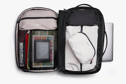 Bellroy Lite Travel Pack 30L (carry-on backpack, travel backpack for international travelers, with laptop pocket, interior packing cells and tuck-away shoulder straps) - Black