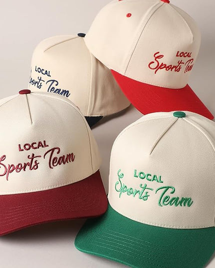 MIRMARU Two-Tone Vintage Canvas Trucker Hats for Men & Women, Adjustable Size Baseball Caps with Trendy Embroidered Design