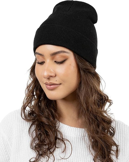 48 Pack Winter Beanies, Bulk Cold Weather Warm Knit Skull Caps, Mens Womens Unisex Hats