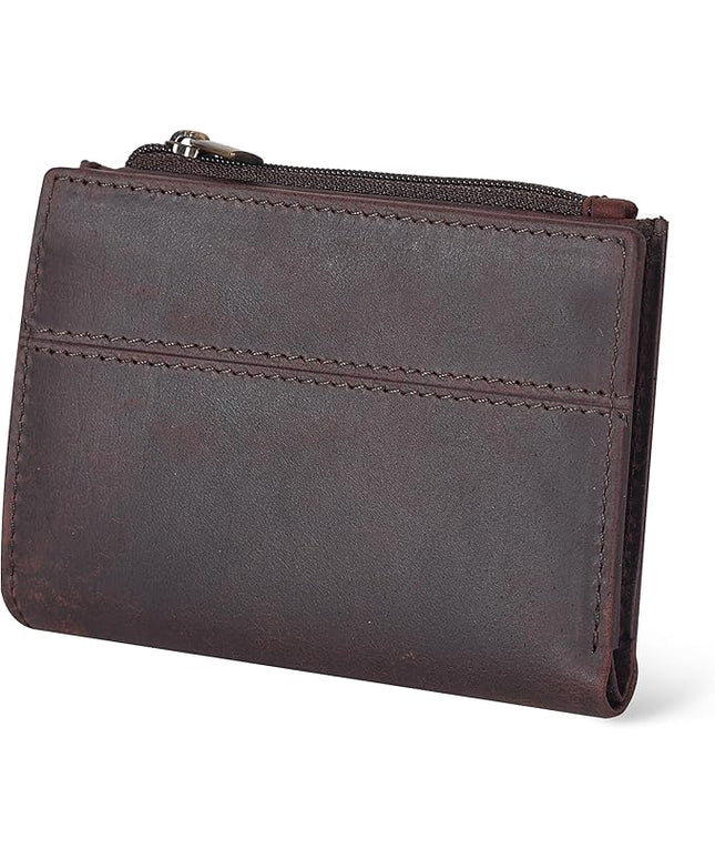 Oak Leathers Wallet For Women Full Grain Leather - Small RFID Coin Purse Credit Card & ID Holder for Ladies,Bifold Wallets for Teenager | Small, RFID, Coin Purse, for Ladies, for Teenager