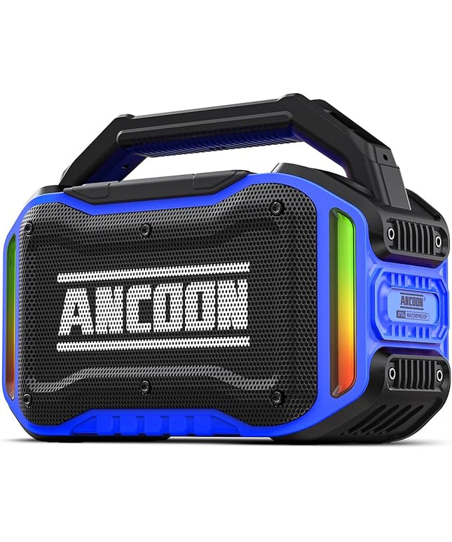 Speakers Bluetooth Wireless: 80W(Peak) Loud Speaker with Bass, 20H Playtime, IPX6 Waterproof, Large Jobsite Speakers for Work, Outdoor, Workshop, Garage, Portable Speaker with TWS (Blue)