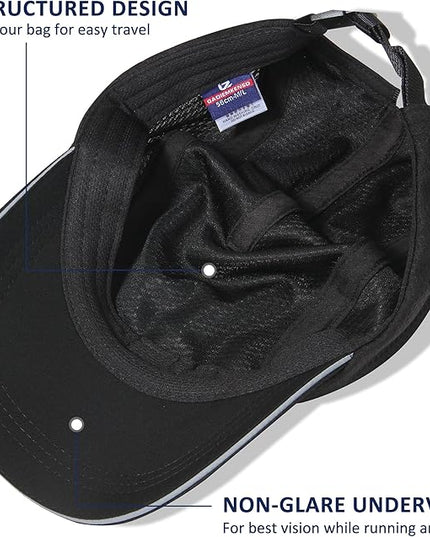 GADIEMKENSD Women's Race Day Running Cap Performance Mesh Hat - Excellent Ventilation, Lightweight, Reflective Safety
