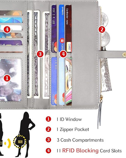 KUKOO Small Crossbody Bag Cell Phone Purse Wallet with Credit Card Slots for Women
