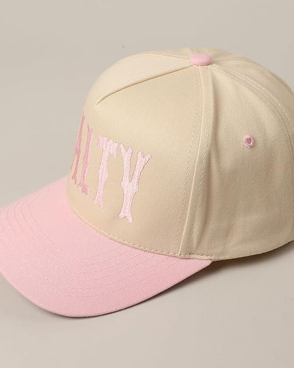 MIRMARU Two-Tone Vintage Canvas Trucker Hats for Men & Women, Adjustable Size Baseball Caps with Trendy Embroidered Design