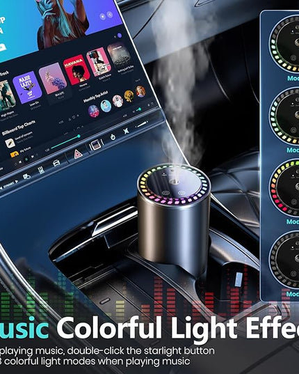 Smart Car air Fragrance/Car air freshener/Fragrance Diffuser for Auto Home Office Bedroom,Auto On/Off,3-Modes Adjustable, Built-in Battery,Starry Light,Lasts for 24 Weeks,Cologne