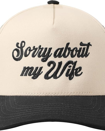 MIRMARU Two-Tone Vintage Canvas Trucker Hats for Men & Women, Adjustable Size Baseball Caps with Trendy Embroidered Design