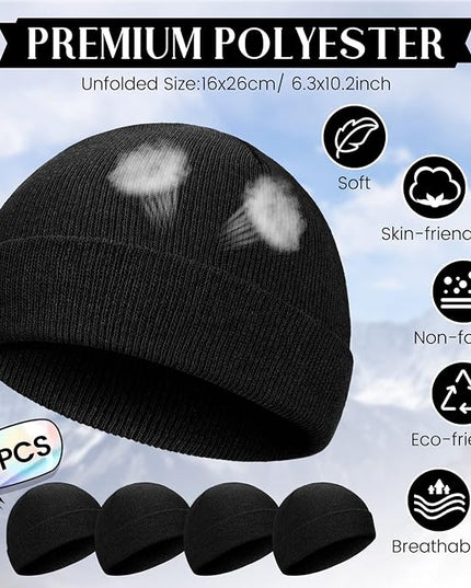 Tarpop 96 Pack Beanies Unisex Bulk for Men Women, Winter Beanie Hats Packs Knit Hat Warm Skull Cap Homeless