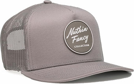 Nuthin Fancy CO Pioneer Snapback Hat, Mens and Womens Adjustable Trucker Cap with Contrast Under Bill