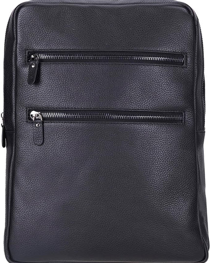 Osceola Genuine Leather Laptop Backpack for Men & Women, Handmade Leather Backpack Fits 16 Inch Laptop (Black)