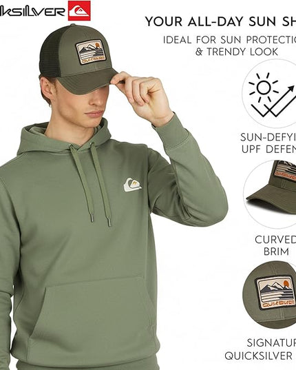 Quiksilver Men's Premium Cotton Adjustable Snap Back Logo Baseball Cap
